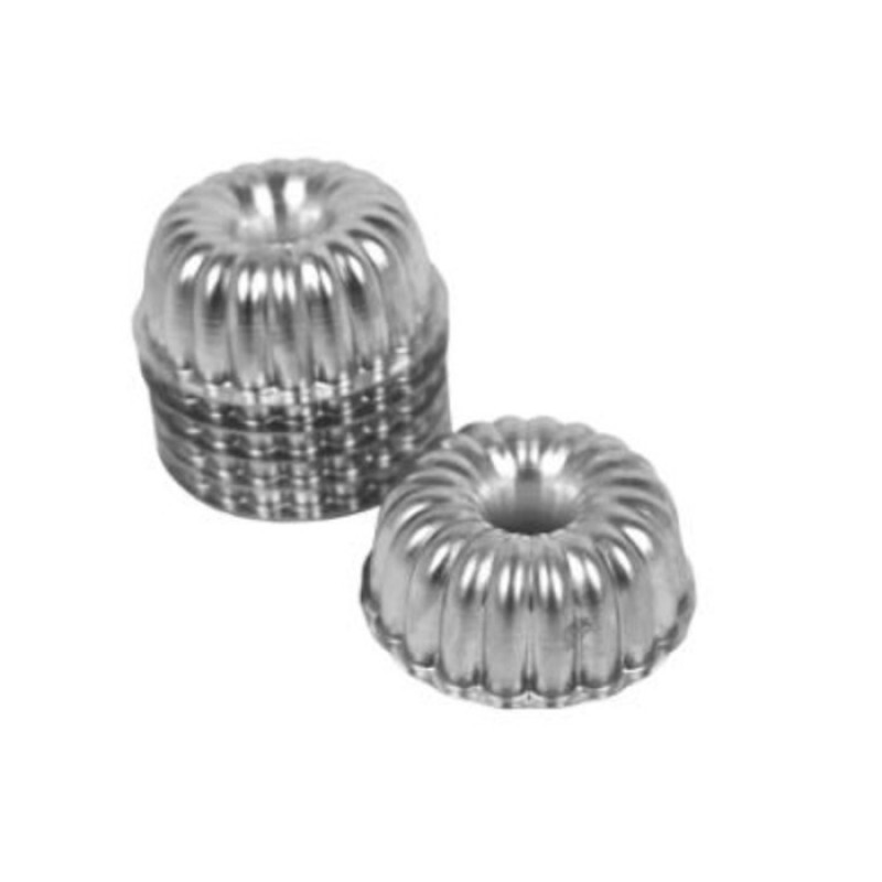 Forma Suíça Decorada Nº2 Mini 6Pçs - 9cm x 4cm - (Alumínio)