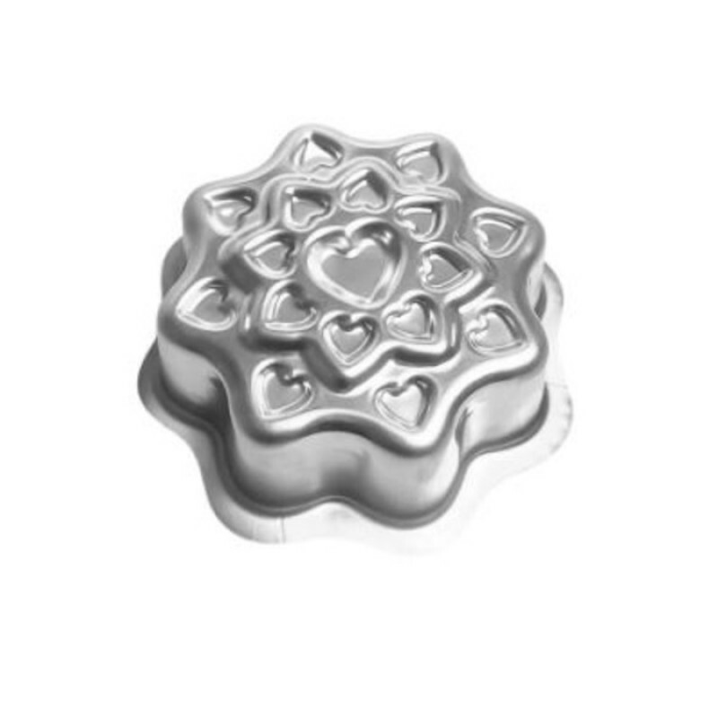 Forma Decorada Corações 18cm X 6cm (Alum)- Caparroz