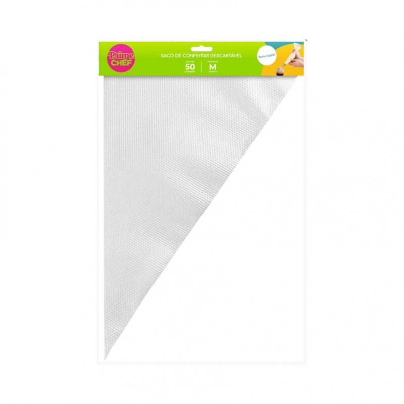 Kit Saco de Confeitar Descartaveis c/ 50 unid M: Prime Chef