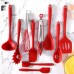 Espátula de Silicone Curva Pequena 21cm Vermelha- Prime Chef