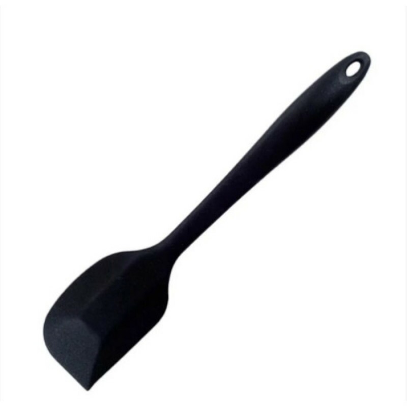 Espátula de Silicone Curva Grande 28cm Preta -Prime Chef