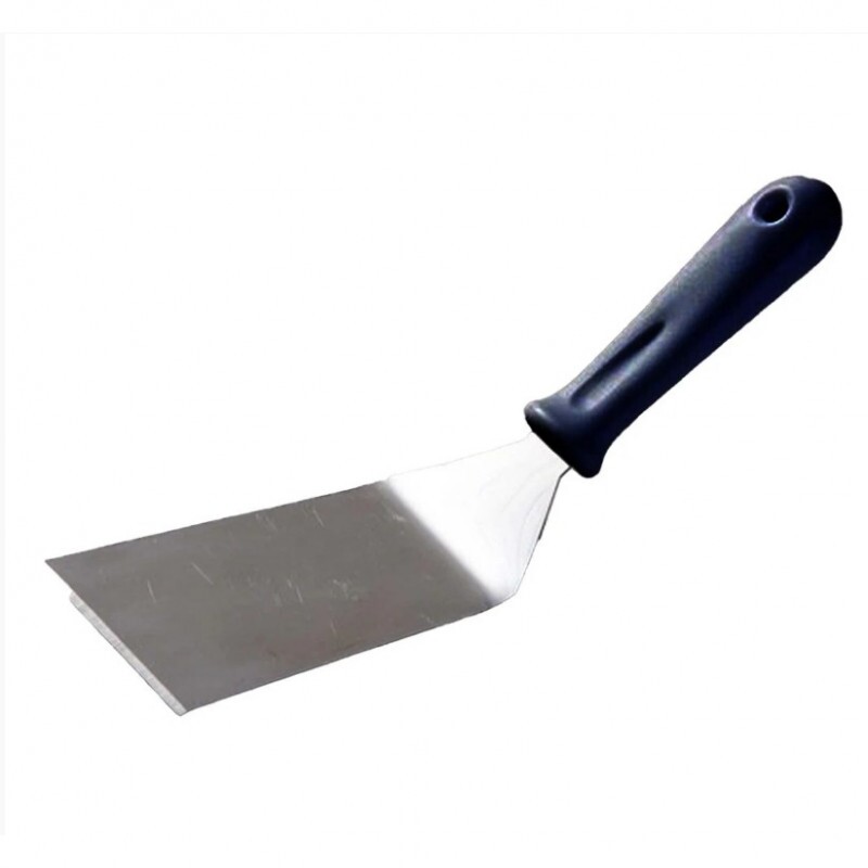 Espátula Curva Chapada Hamburgue 30cm Preta- Prime Chef