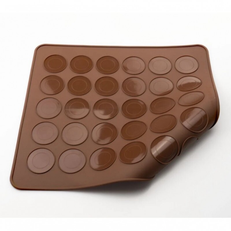 Tapete Para Macaron 38X28cm Marron- Prime Chef