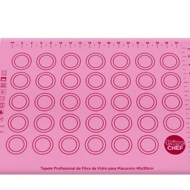 Tapete de Fibra Vidro para Macarons Rosa - Prime Chef